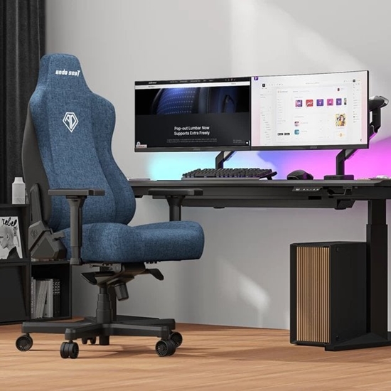 Picture of Fotel gamingowy materiaowy Anda Seat Kaiser 3E XL Dark Blue Fabric