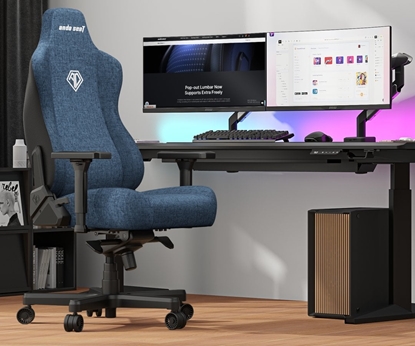 Изображение Fotel gamingowy materiaowy Anda Seat Kaiser 3E XL Light Blue Fabric