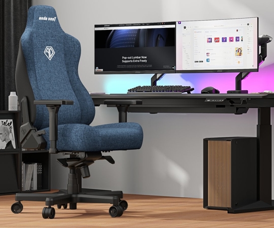 Picture of Fotel gamingowy materiaowy Anda Seat Kaiser 3E XL Light Blue Fabric