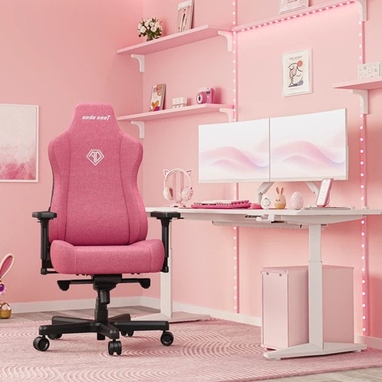 Picture of Fotel gamingowy materiaowy Anda Seat Kaiser 3E XL Pink Fabric