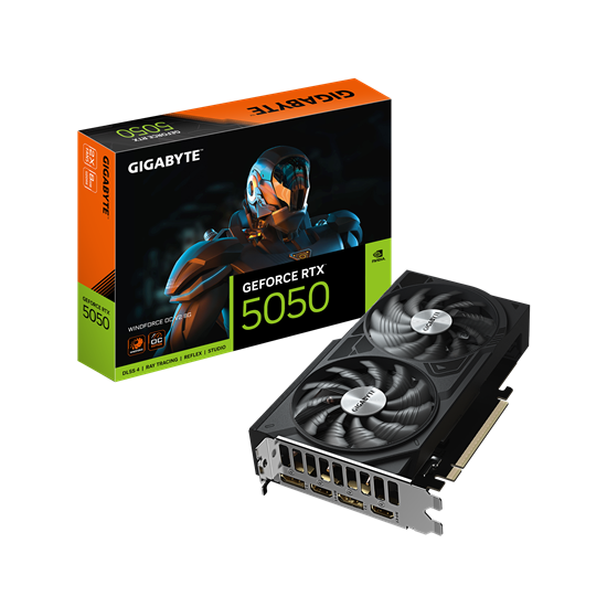 Picture of Gigabyte GeForce RTX 5050 WINDFORCE OC V2 8G | NVIDIA | 8 GB | GeForce RTX 5050 | GDDR6 | HDMI ports quantity 2 | PCI-E 5.0