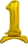 Attēls no GoDan Balon foliowy stojcy cyfra 1 zota - 74 cm uniwersalny