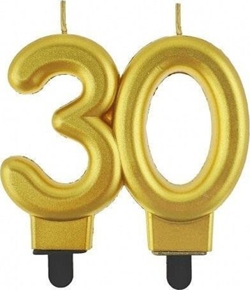 Picture of GoDan wieczka cyferka 30 Beauty&Charm metalik zota 8cm