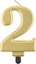 Picture of GoDan wieczka urodzinowa "2" zota 8cm