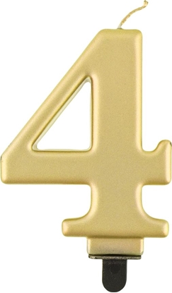 Picture of GoDan wieczka urodzinowa "4" zota 8cm