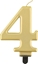 Picture of GoDan wieczka urodzinowa "4" zota 8cm