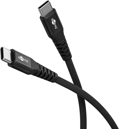Picture of Goobay | USB-C Supersoft Textile Cable with Metal Plugs, 1 m