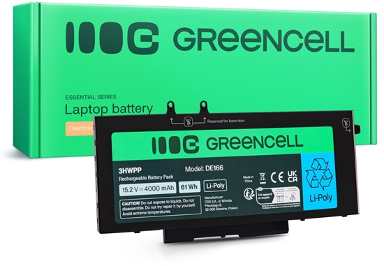 Изображение GREEN CELL BATERIA DE166 DO DELL 3HWPP LATITUDE 5400, 5401, 5410, 5411, 5500, 5501, 5510, 5511, 7591 4000MAH 15,2V