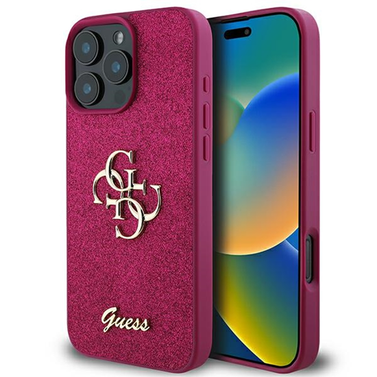 Изображение Guess Glitter Script Big 4G Back Case for Apple iPhone 16 Pro
