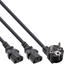 Picture of InLine CEE 7/7 - 2 x C13 Y-power cord with angled plug, 5 m