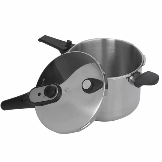 Изображение JATA PRESSURE COOKER STAINLESS STEEL 24CM DIAM. 6L INDUCTION READY HOLL2226