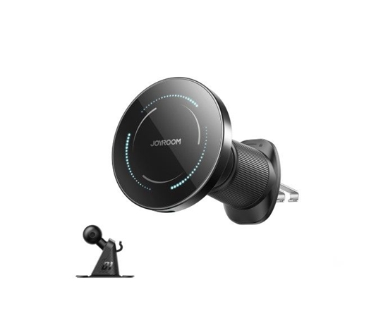 Picture of Joyroom JR-ZS502 MagSafe Compatible Car Holder with Wireless Charger for Air Vent/Dashboard - Black Black
