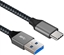 Picture of Kabel USB Art USB-A - USB-C 0.5 m Czarno-srebrny (KABUSBC OEM-C2-0.5)