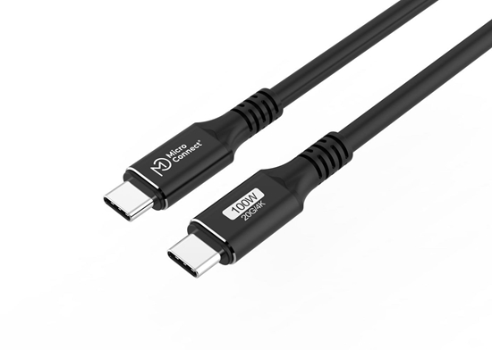 Изображение Kabel USB MicroConnect USB-C - USB-C 0.25 m Czarny (USB3.2CC025)