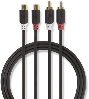 Picture of Kabelis Nedis 2x RCA - 2x RCA F 2m