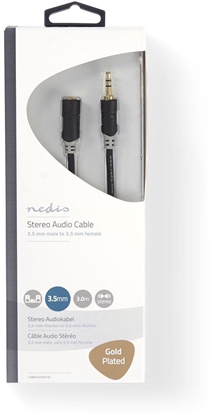 Attēls no Kabelis Nedis AUX 3.5mm - 3.5mm f 3m