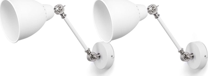 Attēls no Kinkiet Beliani Zestaw 2 lamp ciennych metalowych biay MISSISSIPPI