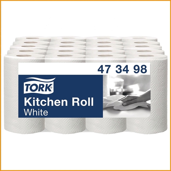 Picture of Tork Køkkenrulle Tork Plus 2-lag 20.4 m Hvid,5 pk x 4 Rl/krt