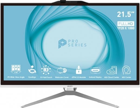 Изображение Komputer MSI MSI AIO PRO AP222T 13M-092XEU, Intel Core i5-13400, Chipset H610, 21.5", 1x 8GB DDR4, 256GB SSD, WI-FI, Linux, bílá