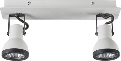 Picture of Lampa sufitowa Beliani Lampa sufitowa 2-punktowa prostoktna metalowa biaa z czarnym BARO!