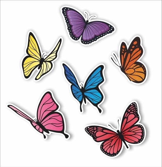 Picture of LearnHow Dekoracje okienne dwustronne - Motyle 02 6szt