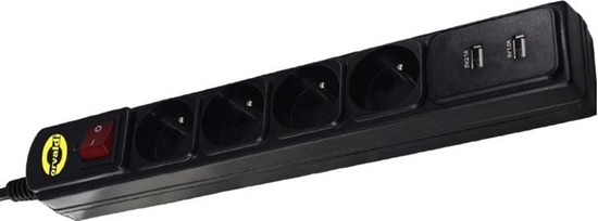 Picture of Listwa zasilajca Orvaldi ORV-4PL przeciwprzepiciowa 4 gniazda 1.8 m czarna (ORV-4PL)