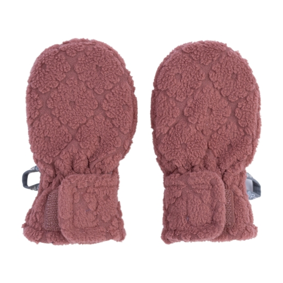 Picture of Lodger Mittens Folklore Fleece bērnu cimdiņi, Rosewood, 0-12m