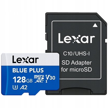 Picture of MEMORY MICRO SDXC 128GB UHS-I/W/A LMSBLPL128G-BNANG LEXAR