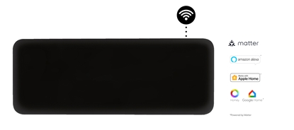 Attēls no Mill Invisible Smart WiFi Heater | PA1300WIFI4B | Panel Heater | 1300 W | Suitable for rooms up to 15-19 m² | Black | IPX4