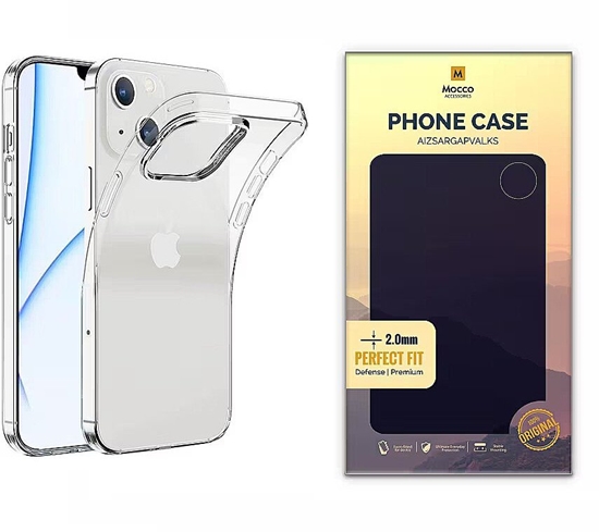 Picture of Mocco Original Clear Case 2mm Silicone Case for Apple iPhone 13 Transparent
