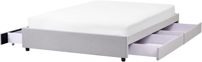 Attēls no óko z szufladami bez zagówka PRADES 160 x 200 cm Jasnoszary