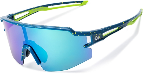 Picture of Okulary rowerowe Rockbros polaryzacyjne z ochron UV i wkadk korekcyjn niebieskie szka - niebieskie