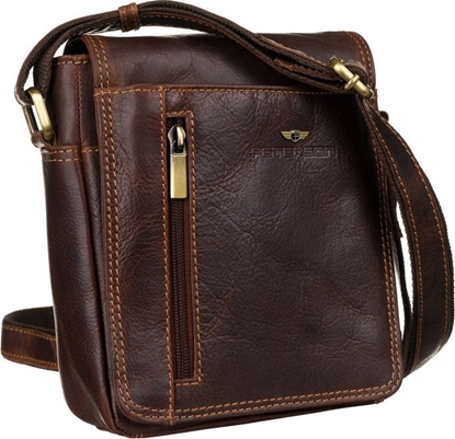 Attēls no Peterson Listonoszka skórzana Peterson PTN TB-7032-COM COGNAC koniakowa