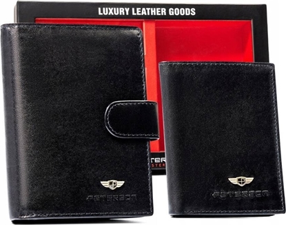 Picture of Peterson Zestaw prezentowy: skórzany portfel mski, etui na karty i brelok - Peterson NoSize