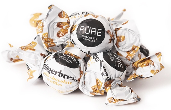 Picture of Piena šokolādes trifeles ar piparkūku garšas krēma pildījumu 500g PURE