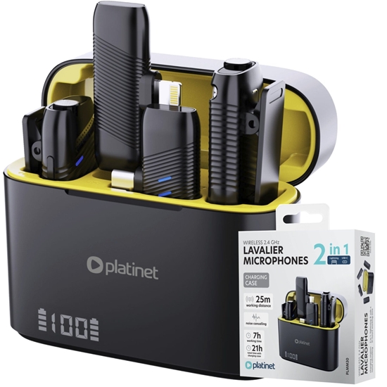 Picture of PLATINET WIRELESS LAVALIER MICROPHONE MIKROFON KONIERZYKOWY DOUBLE SET [46294]