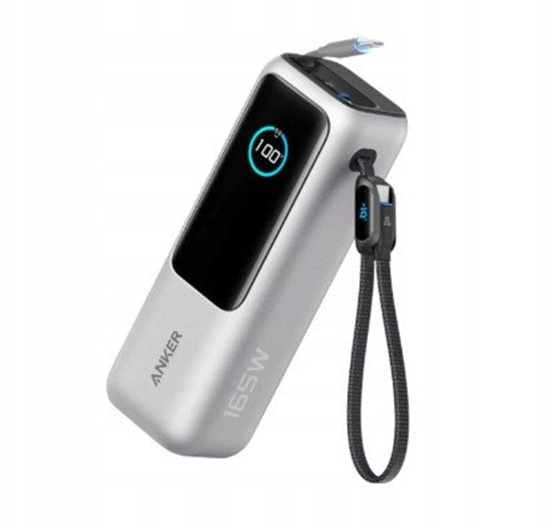 Picture of Powerbank ZOLO 25000mAh 165W wbudowany kabel USB-C szary