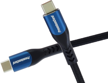 Picture of PremiumCord USB-C kabel ( USB 3.2 GEN 2x2, 5A, 100W, 20Gbit/s ) 1m, bavlnný oplet