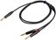 Attēls no PROEL 6.3mm stereo male - 2 x 6.3mm mono male, 5m, black