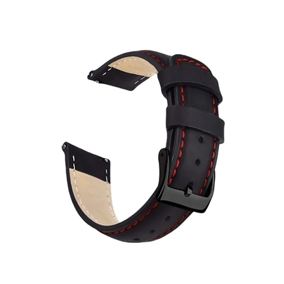 Изображение Riff īstas ādas 20mm universāla pulksteņa siksniņa (Samsung, Garmin u.c.) Black