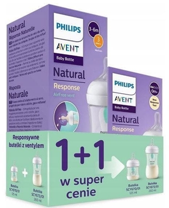 Изображение SCY670/01 + SCY673/01 BUTELKA RESPONSYWNA NATURAL Z WENTYLEM AIR FREE 260ML