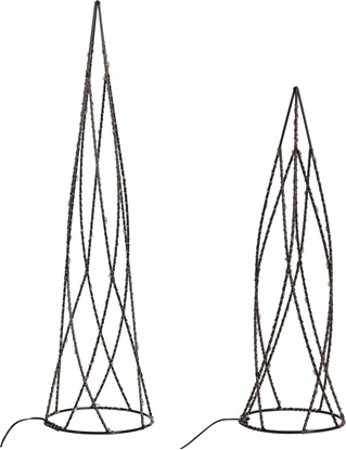 Picture of Shumee Zestaw 2 figurek dekoracyjnych LED choinka czarny NEIDEN