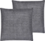 Attēls no Shumee Zestaw 2 welurowych poduszek dekoracyjnych geometryczny wzór 45 x 45 cm szary ASPIDISTRA