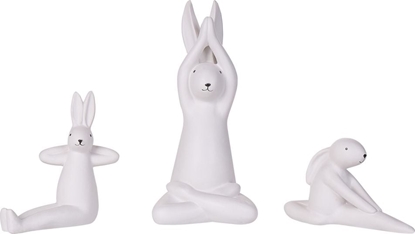Picture of Shumee Zestaw 3 figurek dekoracyjnych zajc biay BREST
