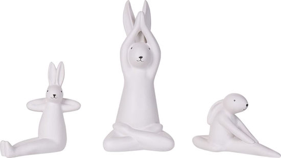 Picture of Shumee Zestaw 3 figurek dekoracyjnych zajc biay BREST