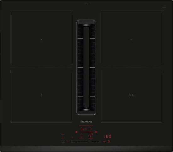 Picture of Siemens iQ500 ED631HQ26E, Black, Built-in, 60 cm, Zone induction hob, Glass-ceramic, 4 zone(s)