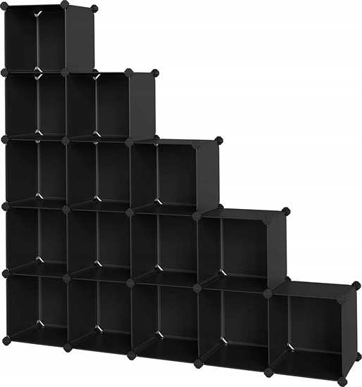 Picture of Songmics Jednostka Do Przechowywania 15 Kostek, Stojak Na Buty, System Regaów Diy, Kostki Do Ukadania W Stosy, Póka Z Tworzywa Sztuczn