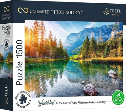 Attēls no Trefl Puzzle 1500 U podnóa Alp, Niemcy Jezioro Hintersee Unlimited Fit Technology