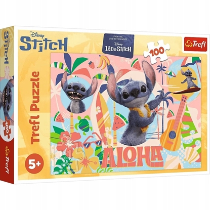 Изображение Trefl Puzzle Stitch i przyjaciele w akcji 100 elementów
