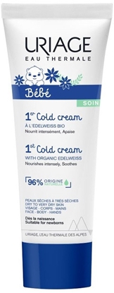 Изображение Uriage Bebe 1st Cold Cream ultraodywczy Krem ochronny do twarzy i ciaa dziecka 75ml